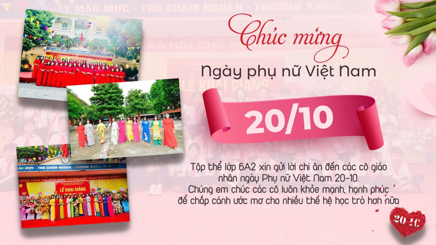MÓN QUÀ YÊU THƯƠNG CỦA CÁC TRÒ THCS KIM NỖ GỬI TỚI CÁC CÔ GIÁO NHÂN NGÀY PHỤ NỮ VIỆT NAM 20/10/2024.