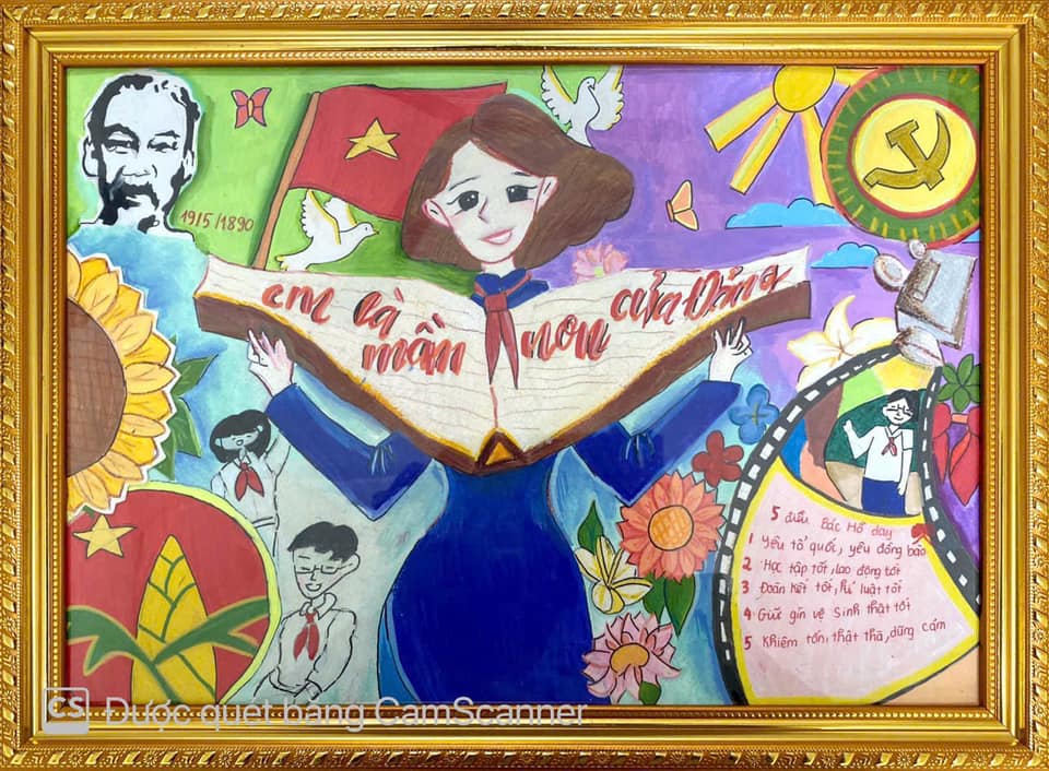 TRƯỜNG THCS KIM NỖ PHÁT ĐỘNG CUỘC THI VẼ TRANH "THIẾU NHI ĐÔNG ANH VÂNG LỜI BÁC DẠY, TIẾN BƯỚC LÊN ĐOÀN