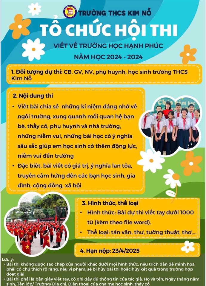 PHÁT ĐỘNG CUỘC THI VIẾT “TRƯỜNG HỌC HẠNH PHÚC” NĂM 2025